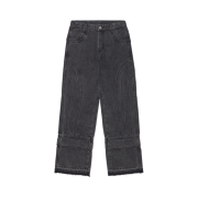 NOMANUAL Washed Denim Work Pants Washed Black