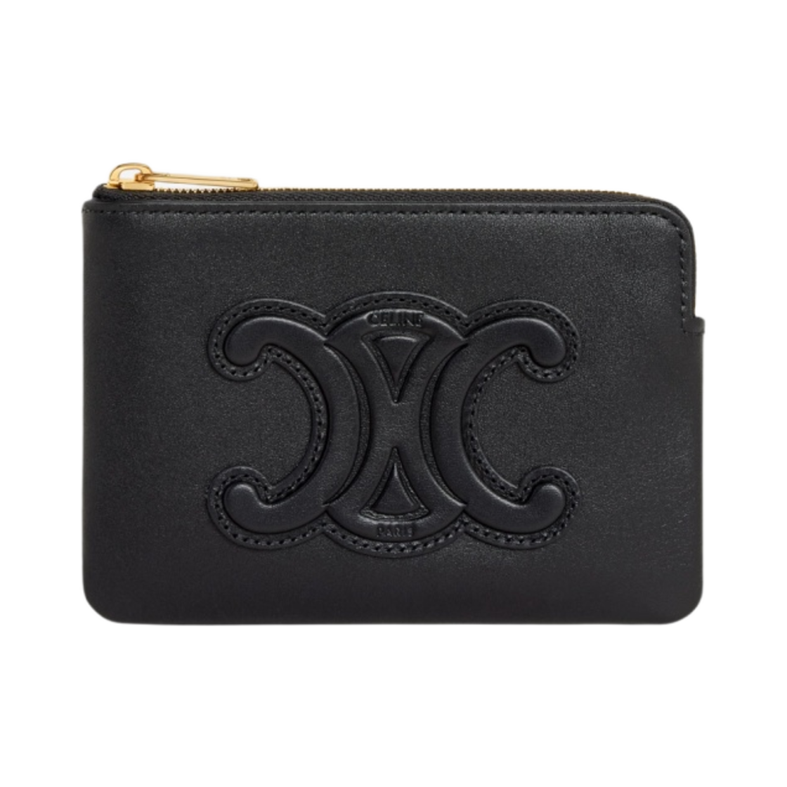셀린느 트리옹프 스무스 카프스킨 코인 & 카드 파우치 블랙(Celine Coin & Card Pouch Triomphe In Smooth Calfskin Black)