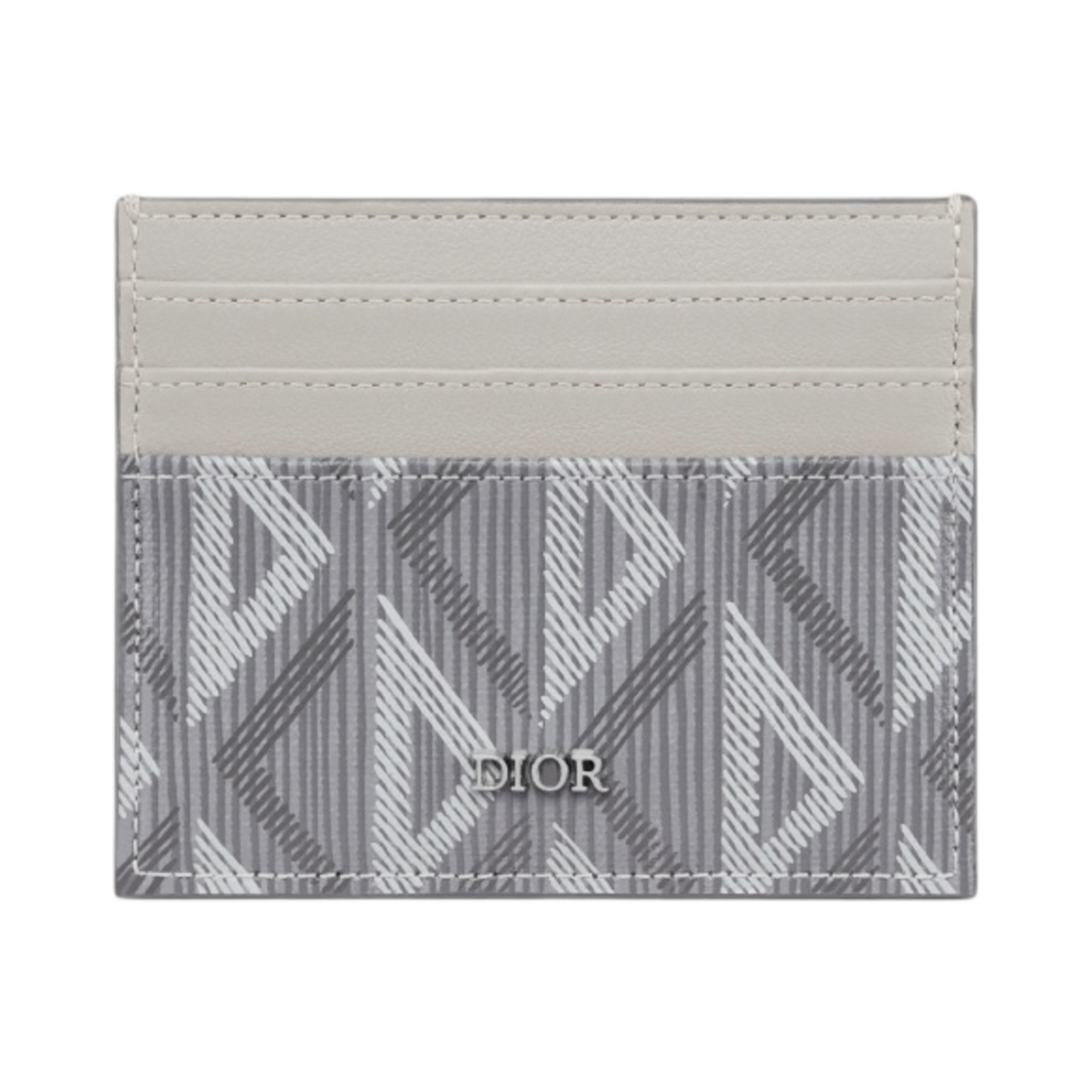 디올 CD 다이아몬드 캔버스 카드 홀더 그레이(Dior CD Diamond Canvas Card Holder Grey)