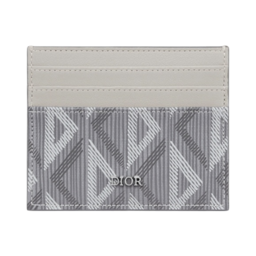 2ESCH135DCO-H42E Dior CD Diamond Canvas Card Holder Grey
