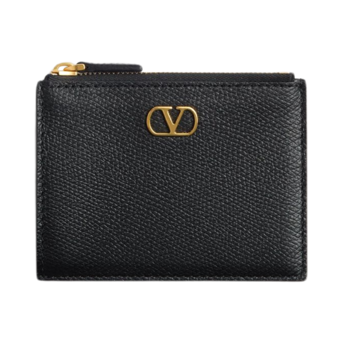 발렌티노 브이로고 시그니쳐 그레이니 카프스킨 카드 홀더 블랙(Valentino Vlogo Signature Grainy Calfskin Card Holder Black)