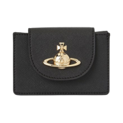 Vivienne Westwood Saffiano Flap Card Holder Black