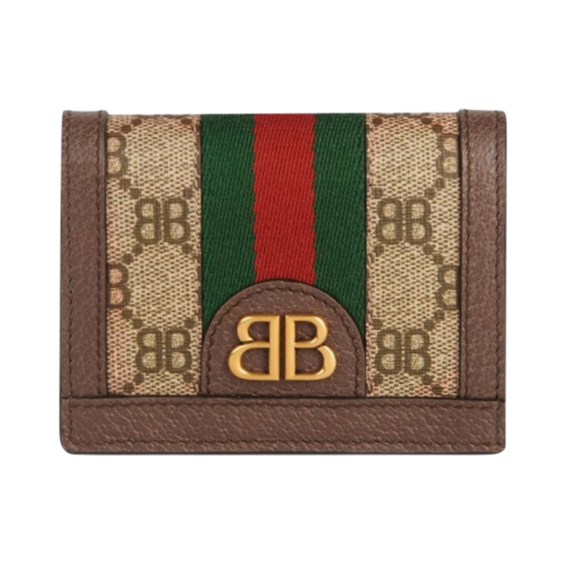 발렌시아가 x 구찌 해커 프로젝트 카드 케이스 지갑 코티드 캔버스 베이지(Balenciaga x Gucci The Hacker Project Card Case Wallet Coated Canvas Beige) - 1