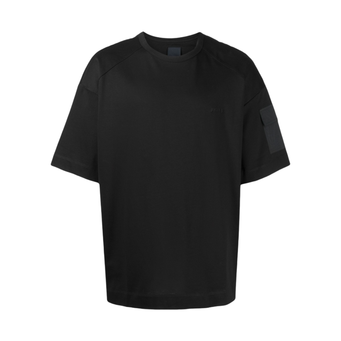 준지 소매 포켓 디테일 숏슬리브 티셔츠 블랙(Juun.J Sleeve Pocket Detail Short Sleeve T-Shirt Black)