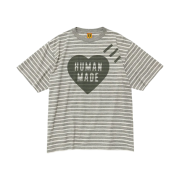 Human Made Striped Heart T-Shirt Gray
