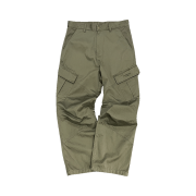 Undermycar Mu.109 Anti Fxxking Logo Play Semi-Wide Cargo Pants Khaki