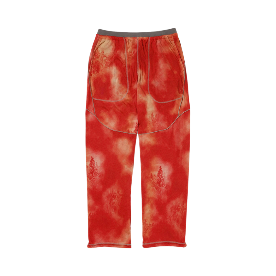 앤드 원더 프린티드 옥타 팬츠 레드(And Wander Printed Octa Pants Red)