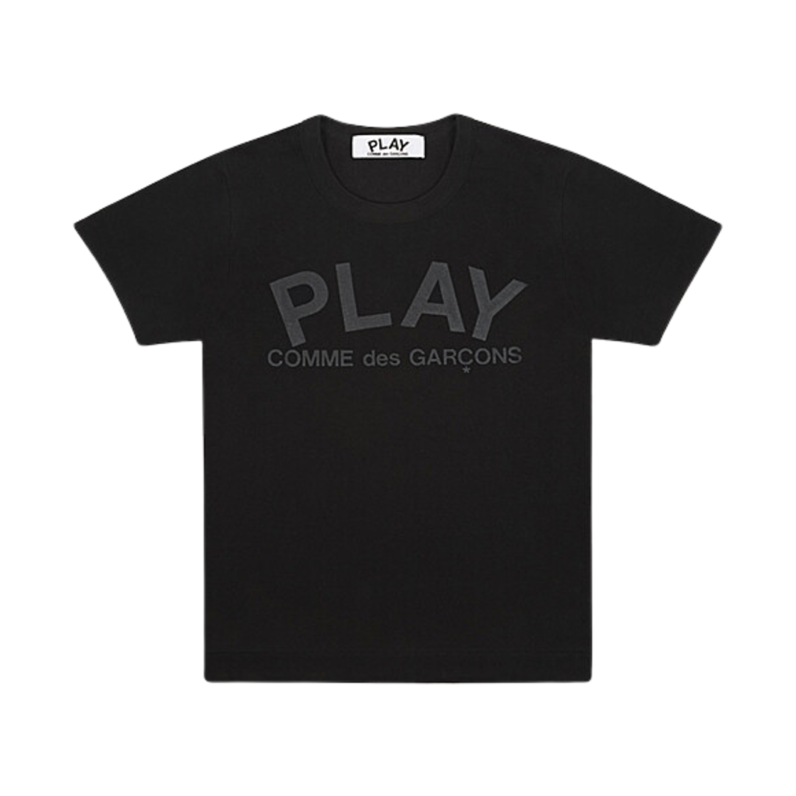 AZ-T187-051-1 (W) Play Comme des Garcons Logo Print T-Shirt Black