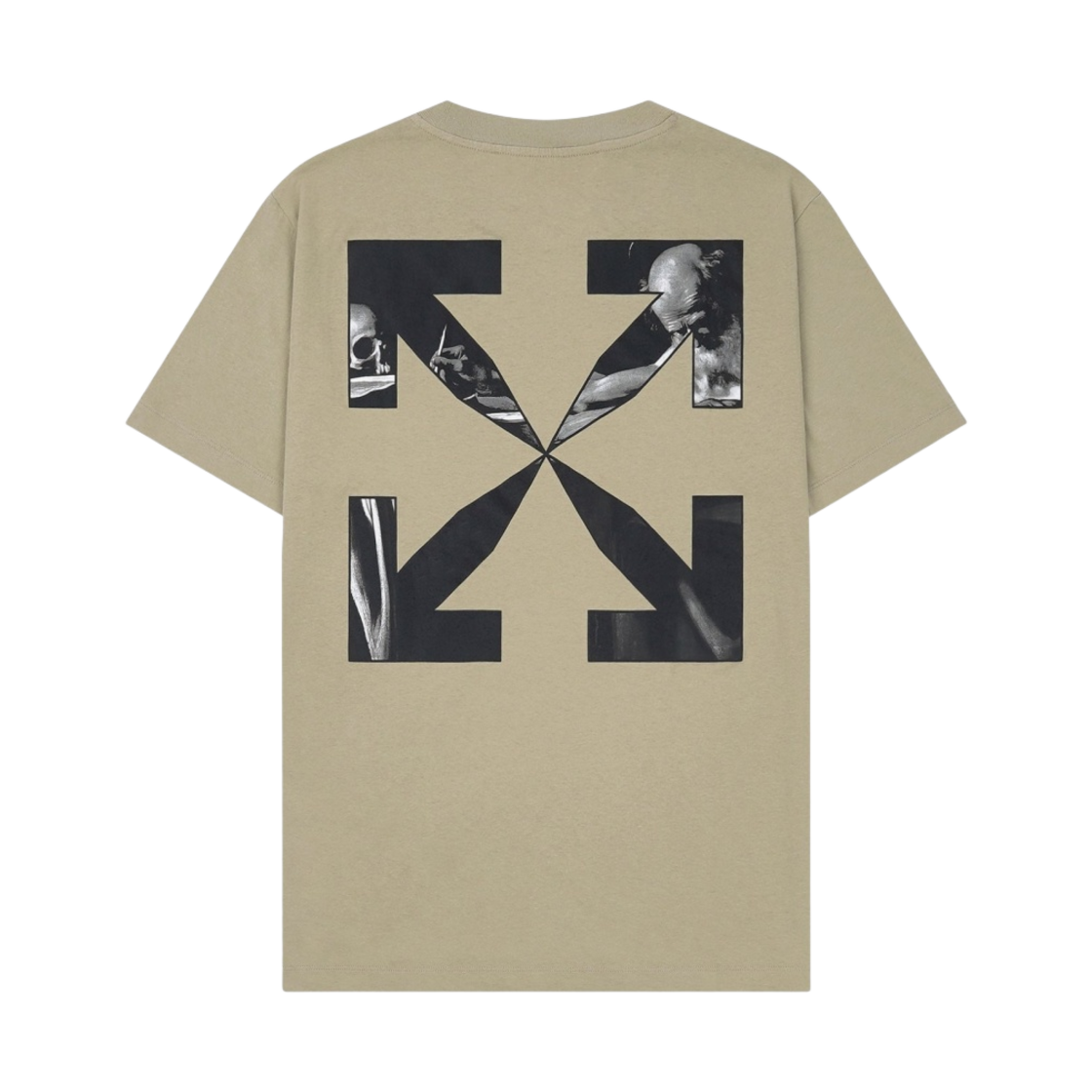 오프화이트 카라바지오 애로우 슬림 숏슬리브 티셔츠 다크 샌드 블랙(Off-White Caravaggio Arrow Slim S/S T-Shirt Dark Sand Black)