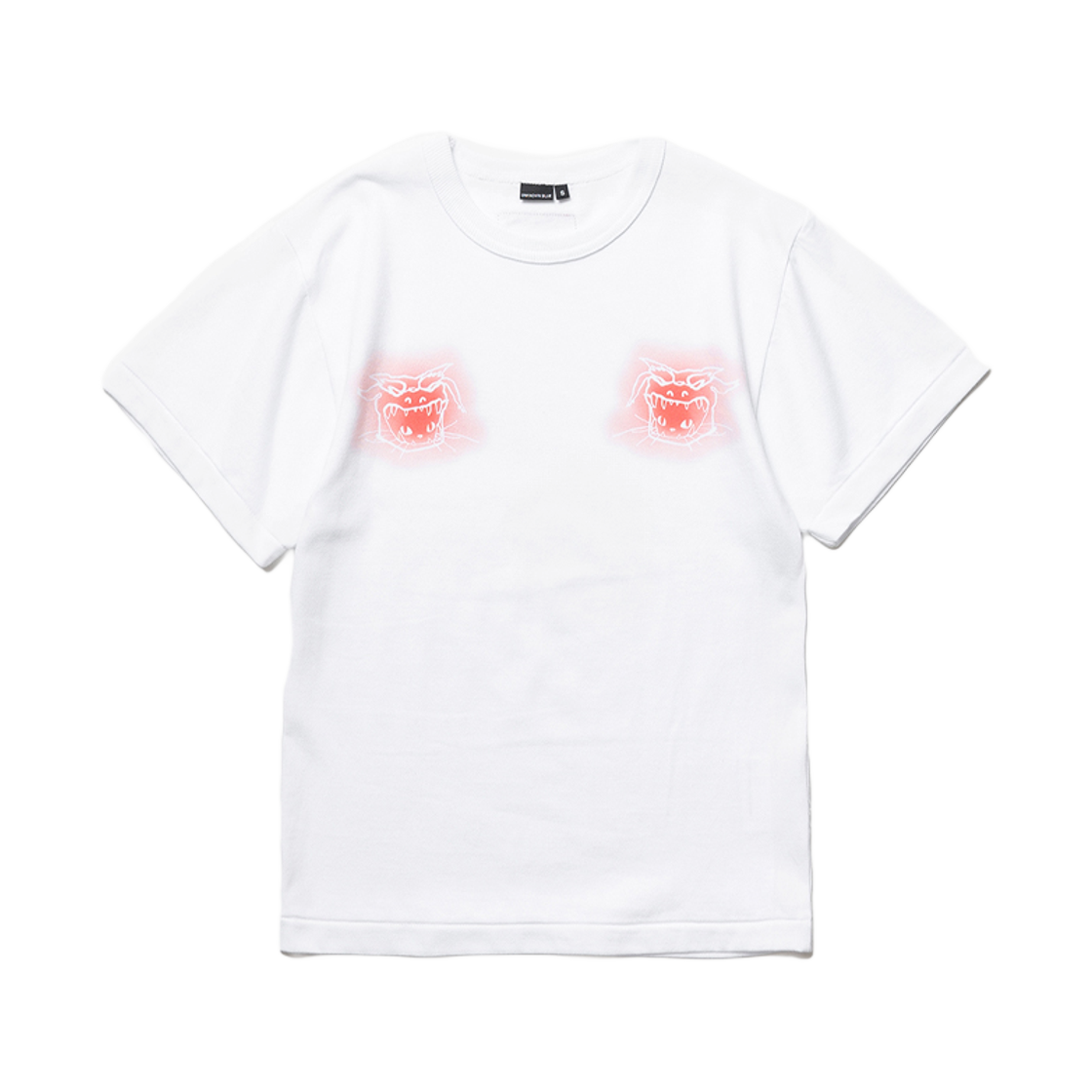 언노운 블루 용냥이 티셔츠 화이트(Unknown Blue Dragon Cat T-Shirt White)