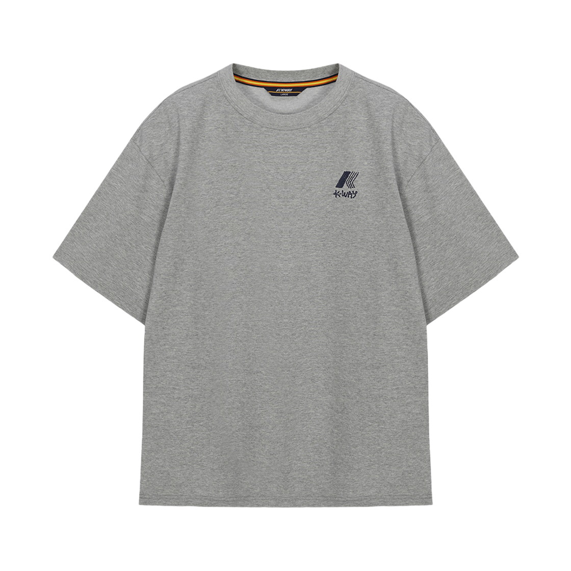 Y242BUT431MG1 K-Way x Chainchul Lettering T-shirt Melange Gray