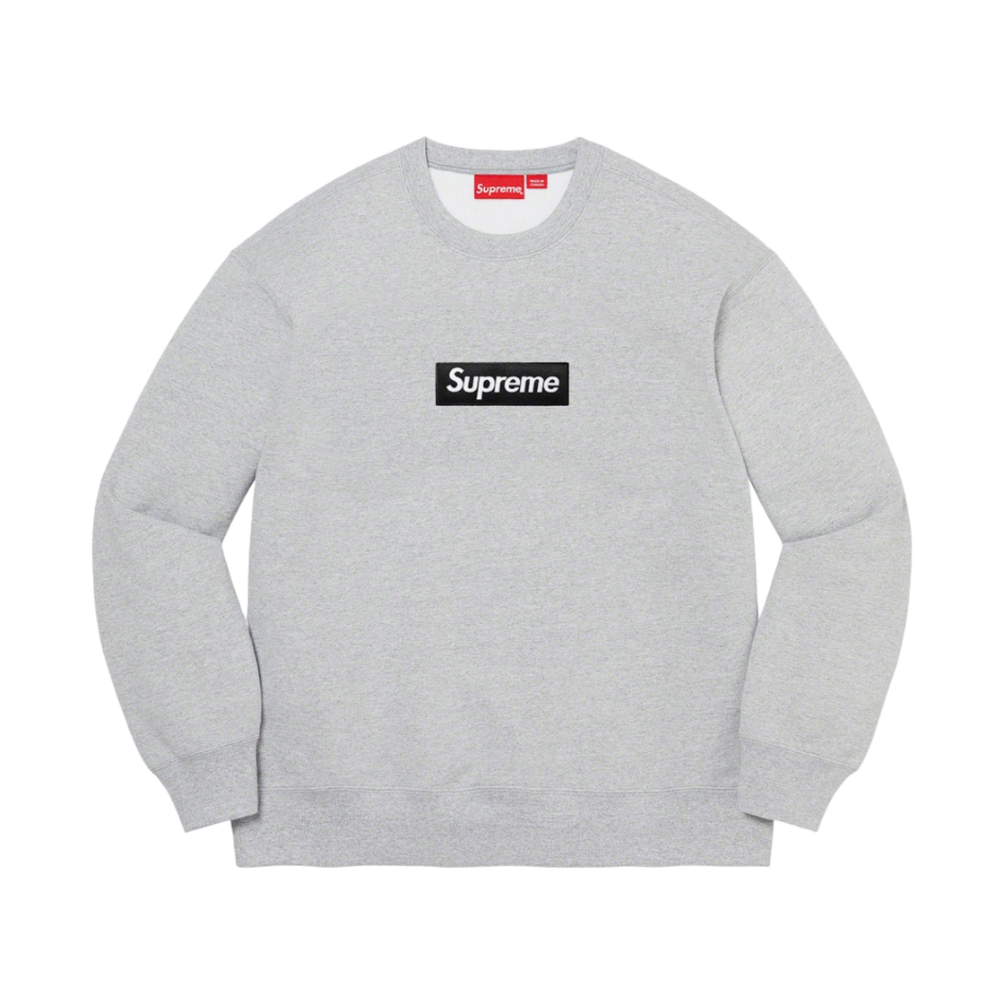 슈프림 박스로고 크루넥 헤더 그레이 - 22FW