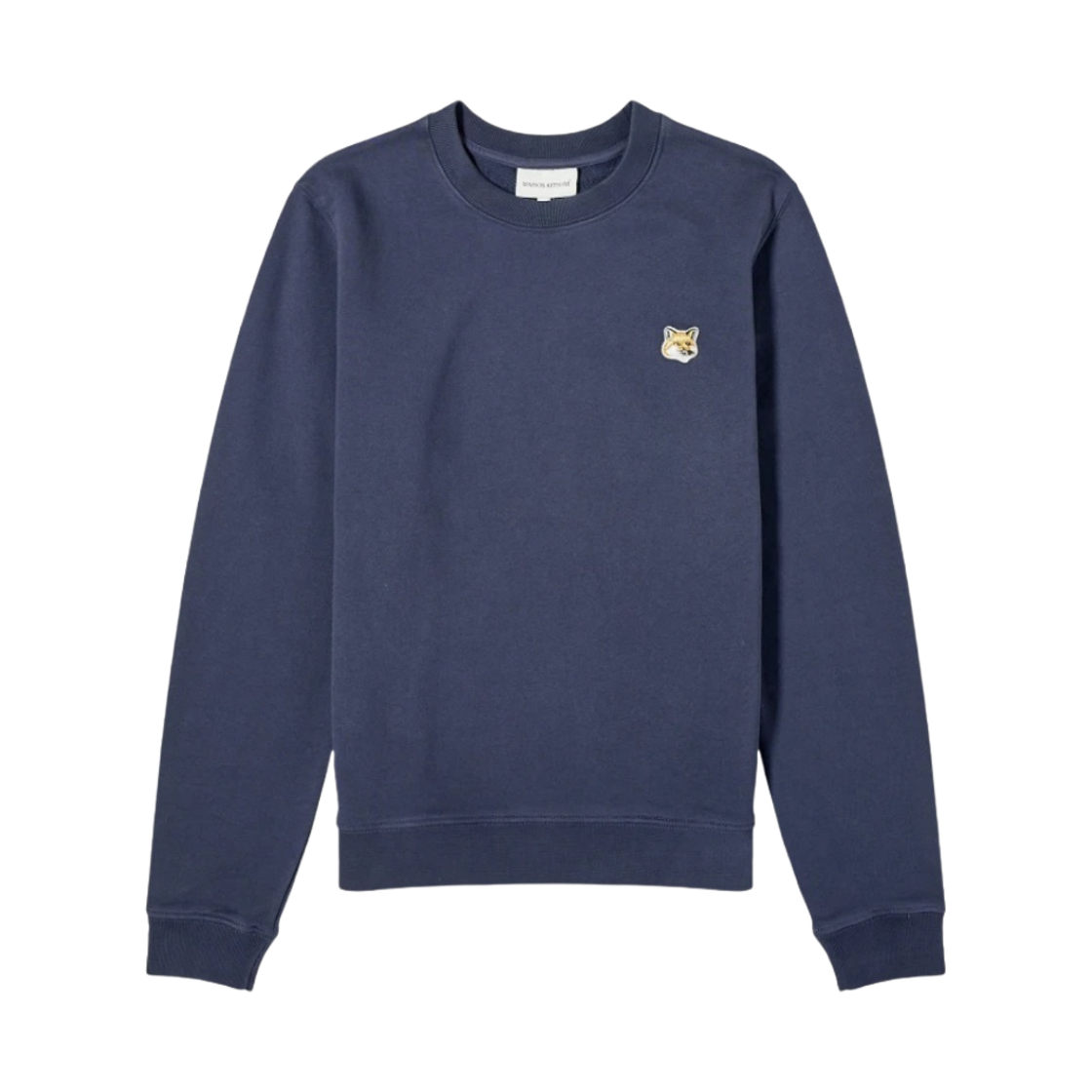 LW00302KM0001-P476 (W) Maison Kitsune Fox Head Patch Regular Sweatshirt Ink Blue
