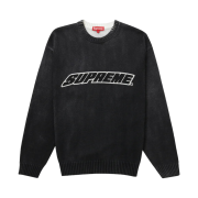 Supreme Printed Washed Sweater Black - 23SS