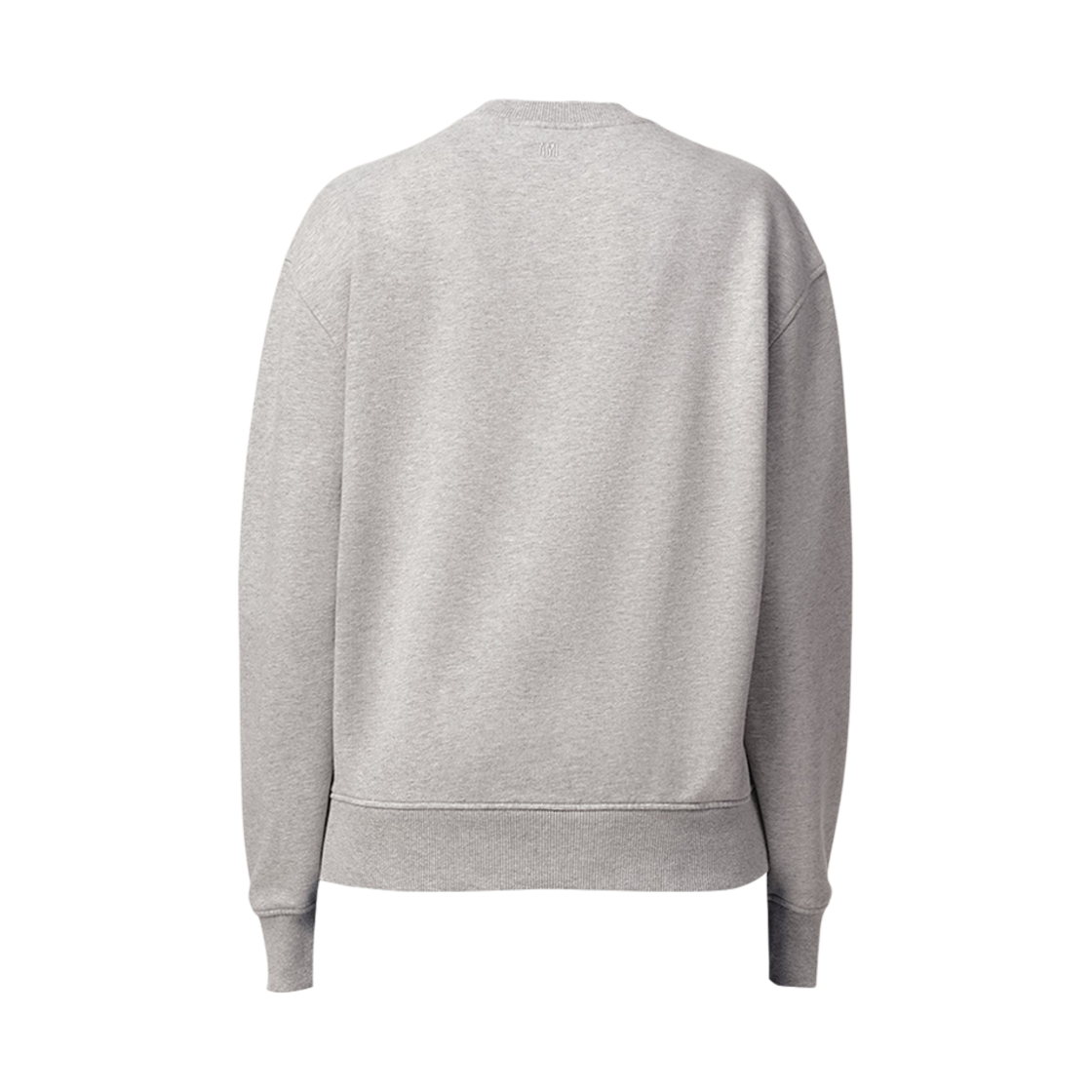 아미 스몰 하트 로고 루프백 오가닉 코튼 플리스 스웨트셔츠 헤더 애쉬 그레이(AMI de Coeur Loopback Oragnic Cotton Fleece Sweatshirt Heather Ash Grey) - 2
