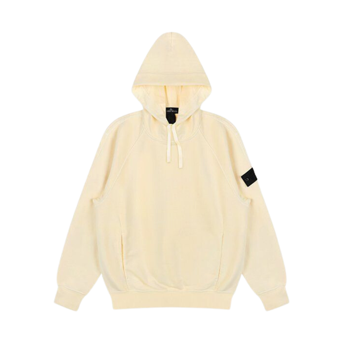 스톤 아일랜드 쉐도우 프로젝트 60219 자수 코튼 플리스 후드 스웨트셔츠 크림 - 23SS(Stone Island Shadow Project 60219 Embroidery Cotton Fleece Hooded Sweatshirt Cream - 23SS)