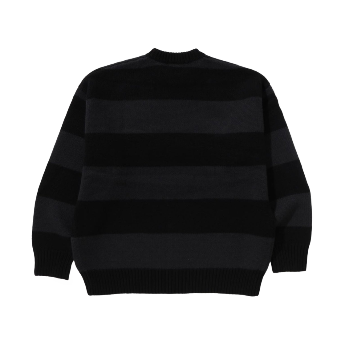 베이프 제너럴 헤드 모티프 스트라이프 릴렉스드 핏 스웨터 블랙(BAPE General Head Motif Stripe Relaxed Fit Sweater Black) - 2