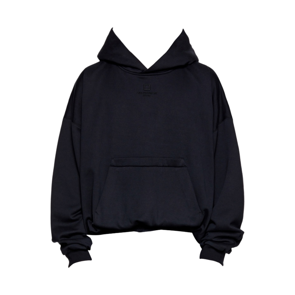 우영미 오버핏 스트링 후드 티셔츠 블랙 - 23FW