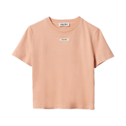 (W) Miu Miu Cotton T-Shirt Powder Pink