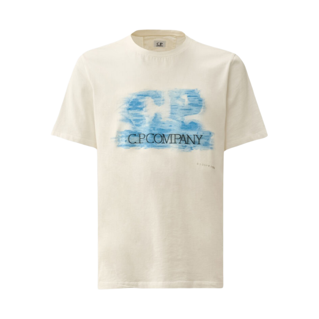 16CMTS299A005431G103 C.P. Company 24/1 Jersey Artisanal Logo T-Shirt Gauze White - 24SS