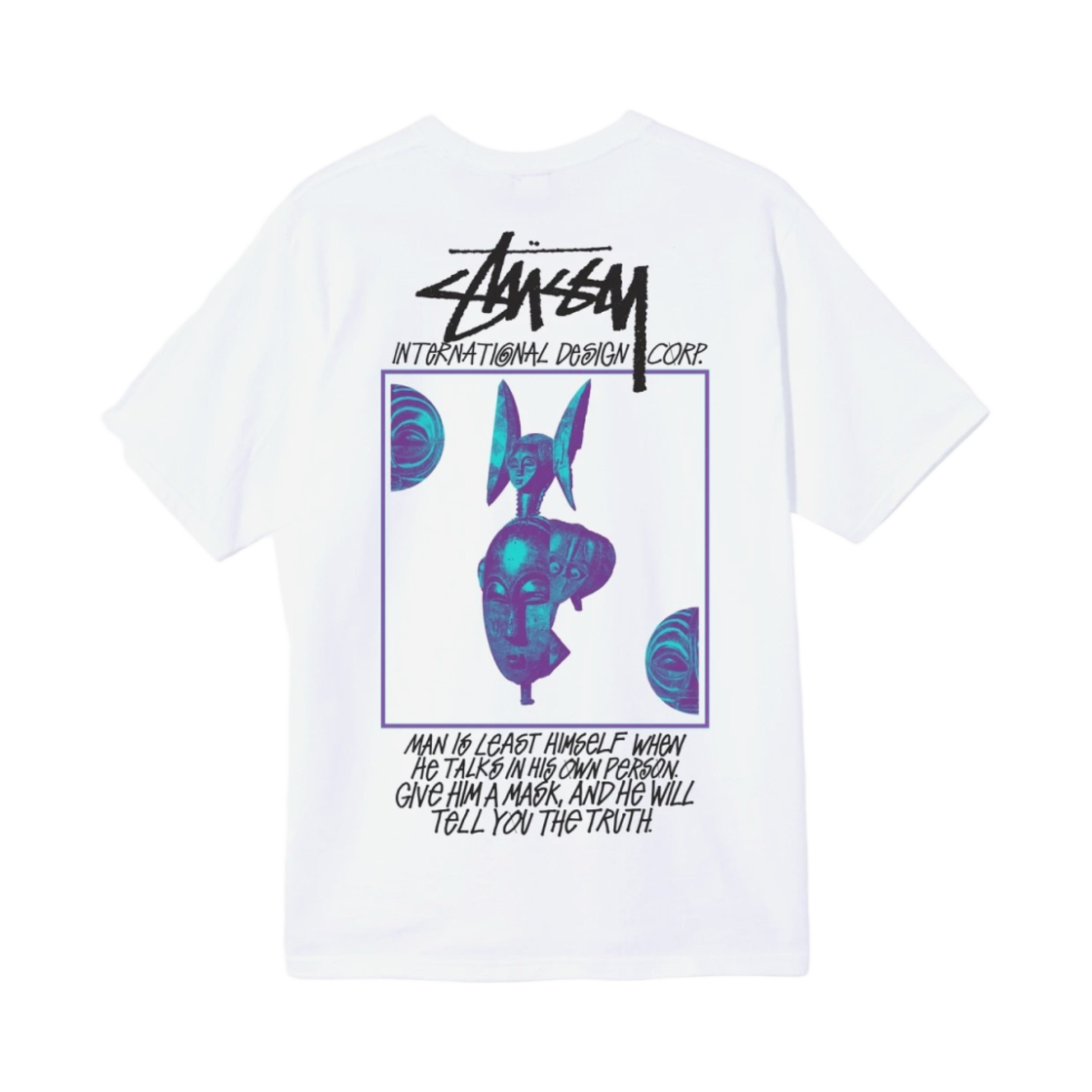 스투시 마스크드 티셔츠 화이트(Stussy Masked T-Shirt White) - 1