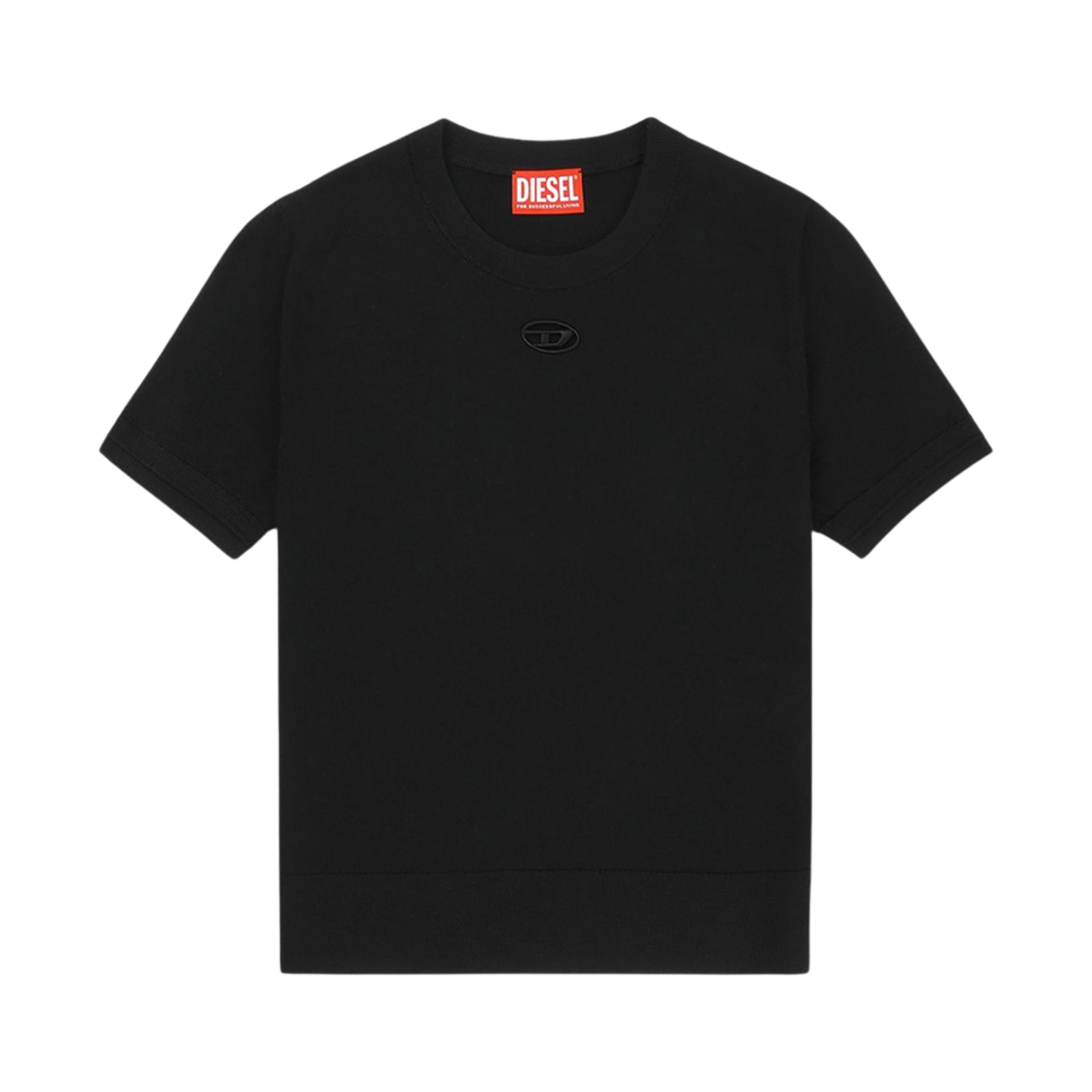 A175010DCCH-9XX (W) Diesel M-Aline Short Sleeve Jumper in Wool Black