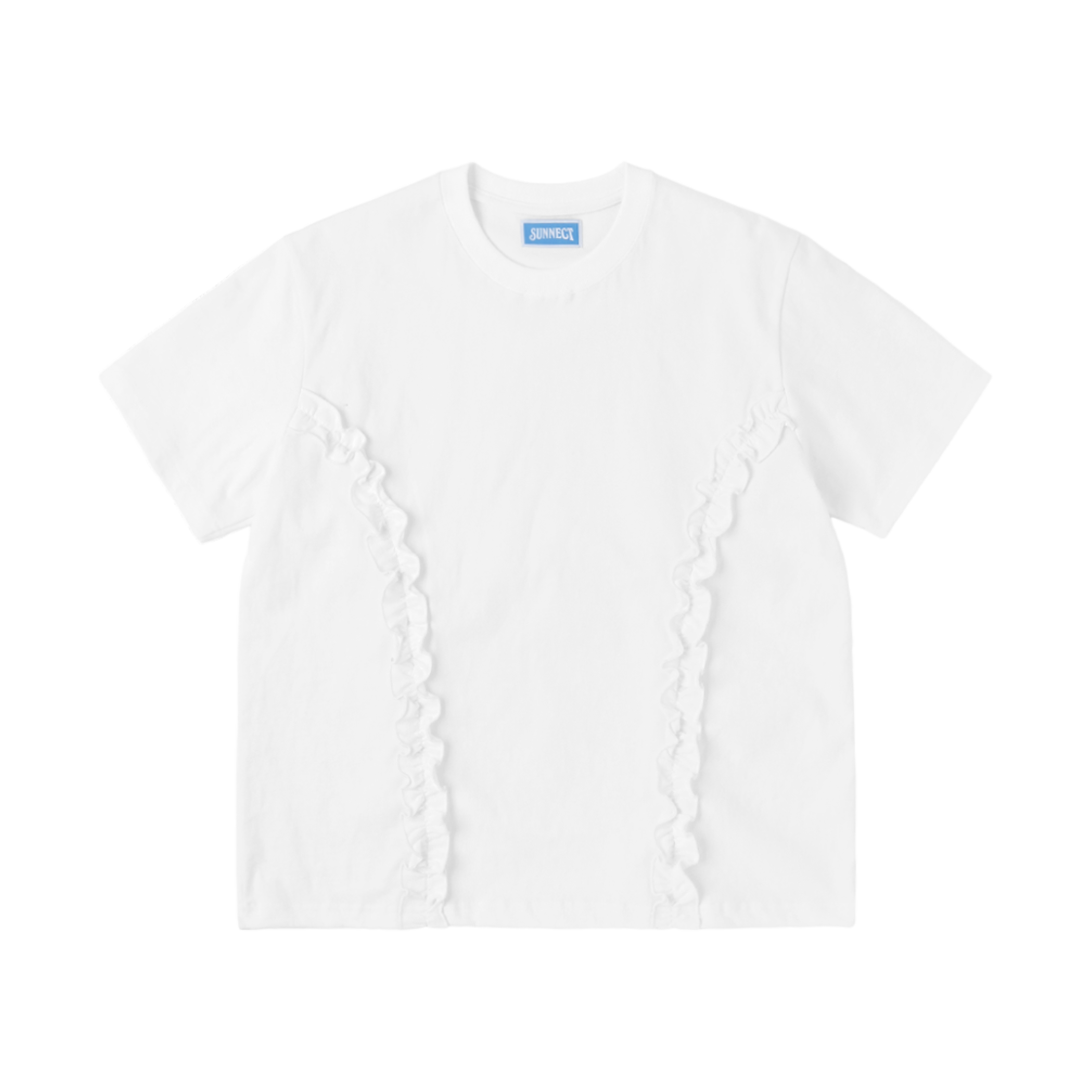 SNCT25STO015WH (W) SUNNECT Moses Frill T-Shirt White
