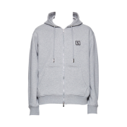 Wooyoungmi Back Logo Hooded Zip-Up Grey - 23FW