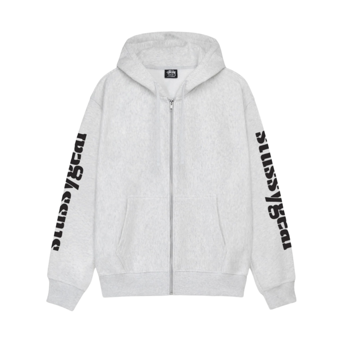1975048 Stussy Gear Zip Hoodie Ash Heather