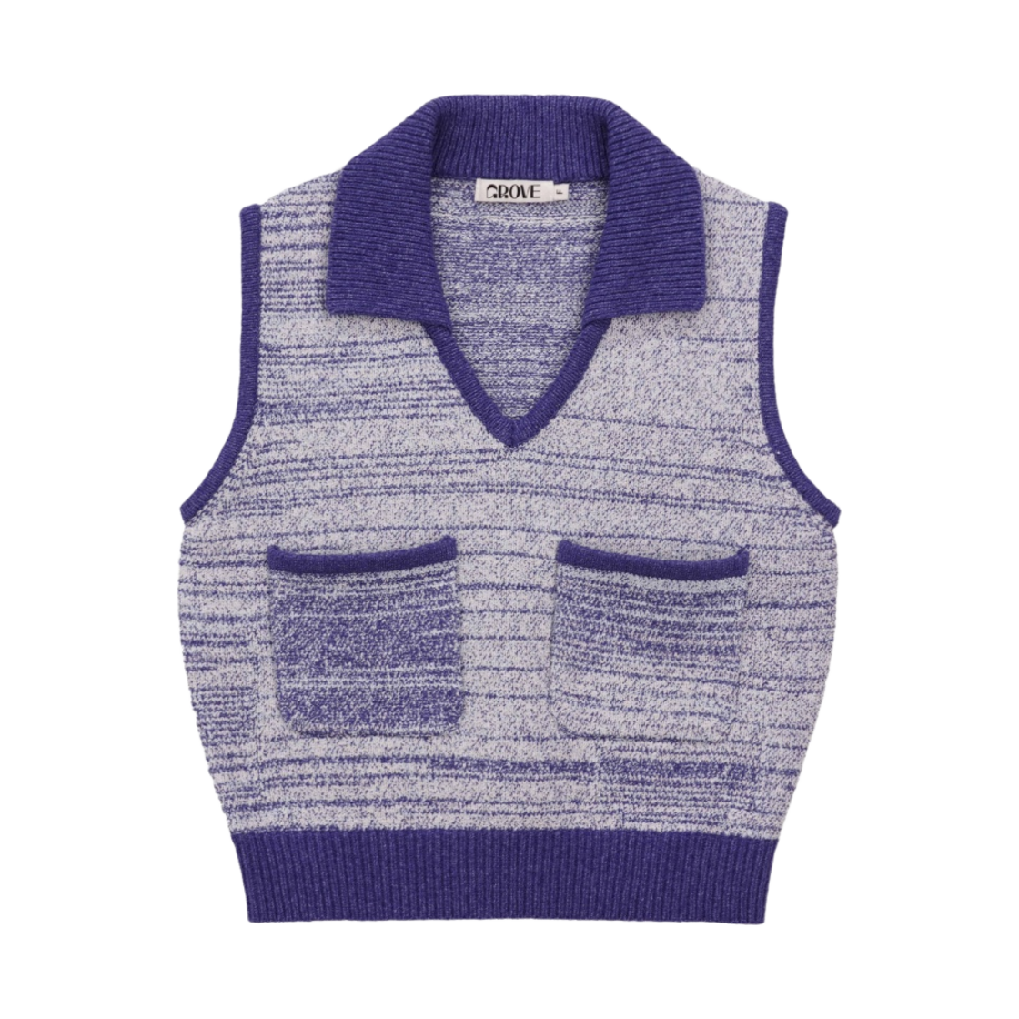 (W) 그로브 스웰 니트 베스트 블루 - 23SS((W) Grove Swell Knit Vest Blue - 23SS)