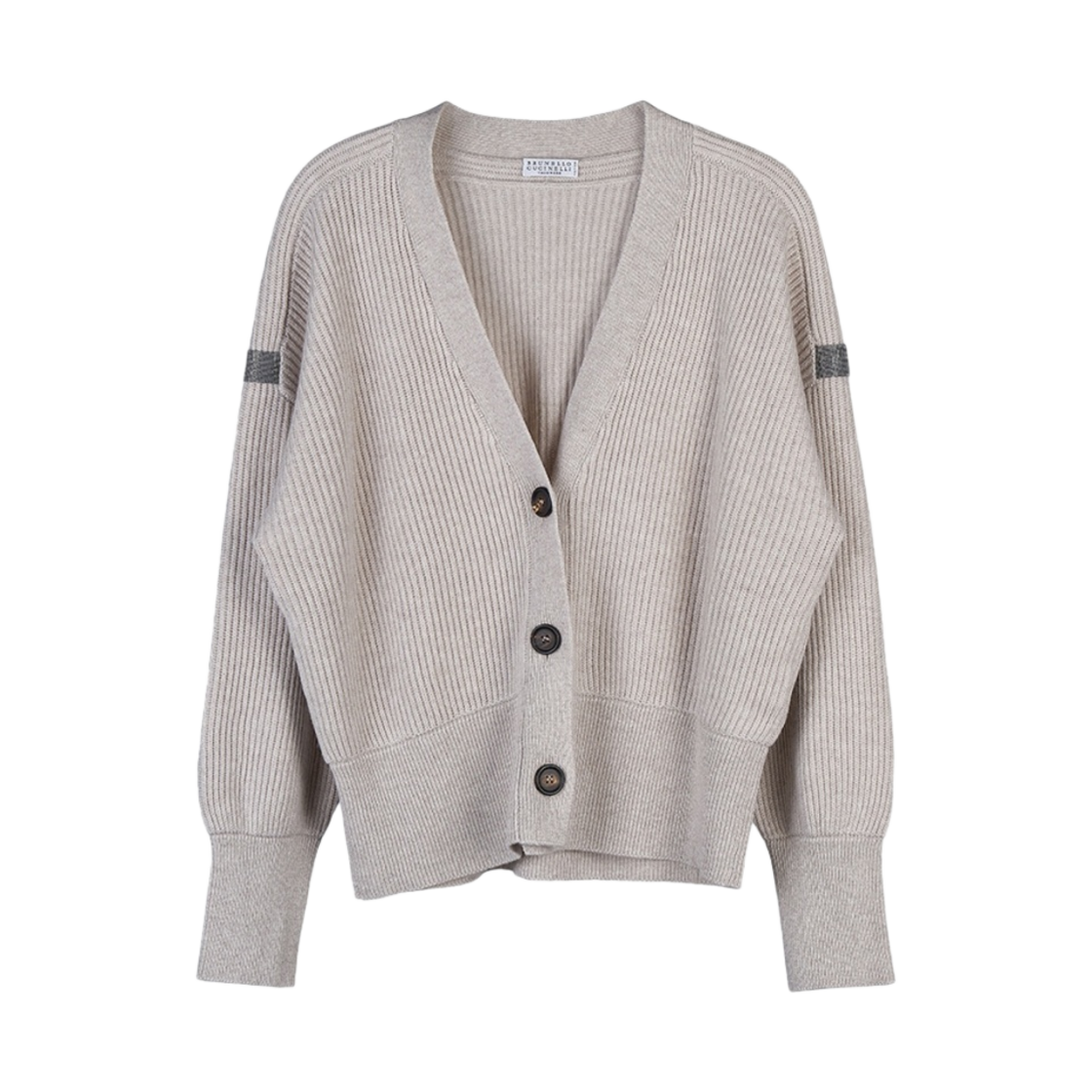 M12775226P-C9276 (W) Brunello Cucinelli Cashmere Cardigan Beige