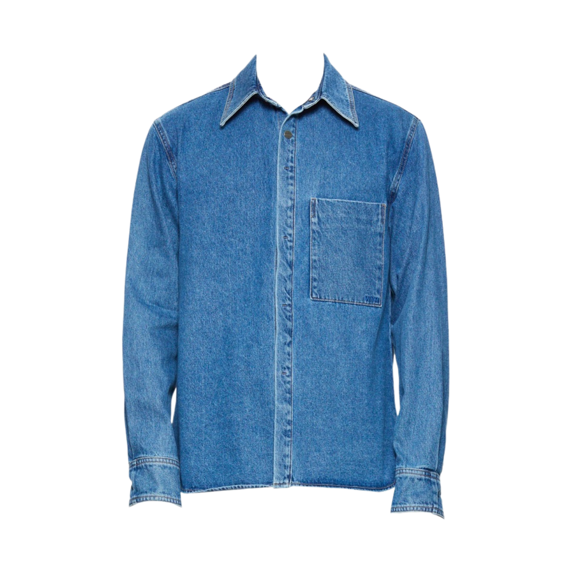 우영미 레귤러 핏 데님 셔츠 블루 - 23FW(Wooyoungmi Regular Fit Denim Shirt Blue - 23FW) - 1