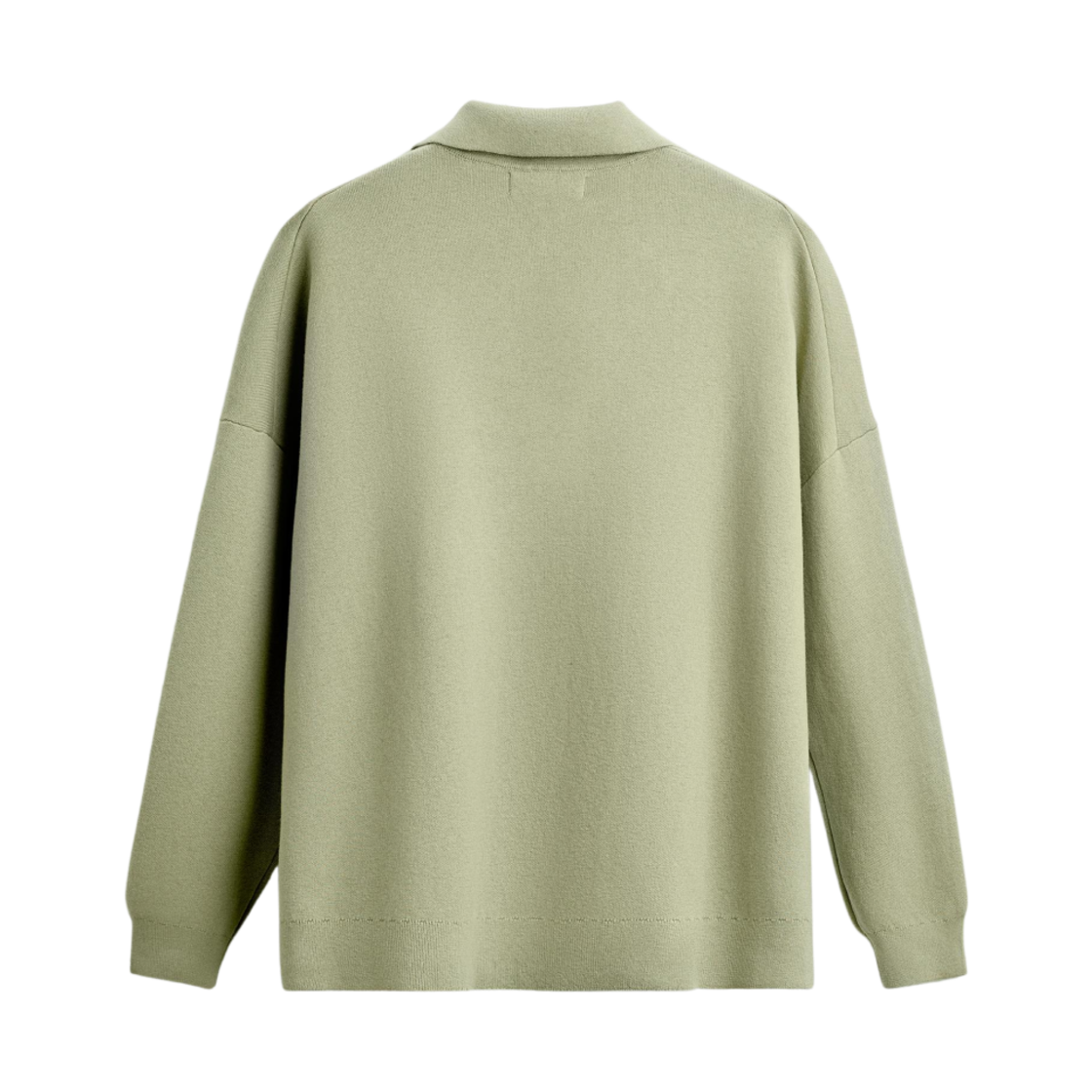 자라 x 나누시카 니트 폴로 셔츠 지퍼 워시드 그린 | Zara | KREAM