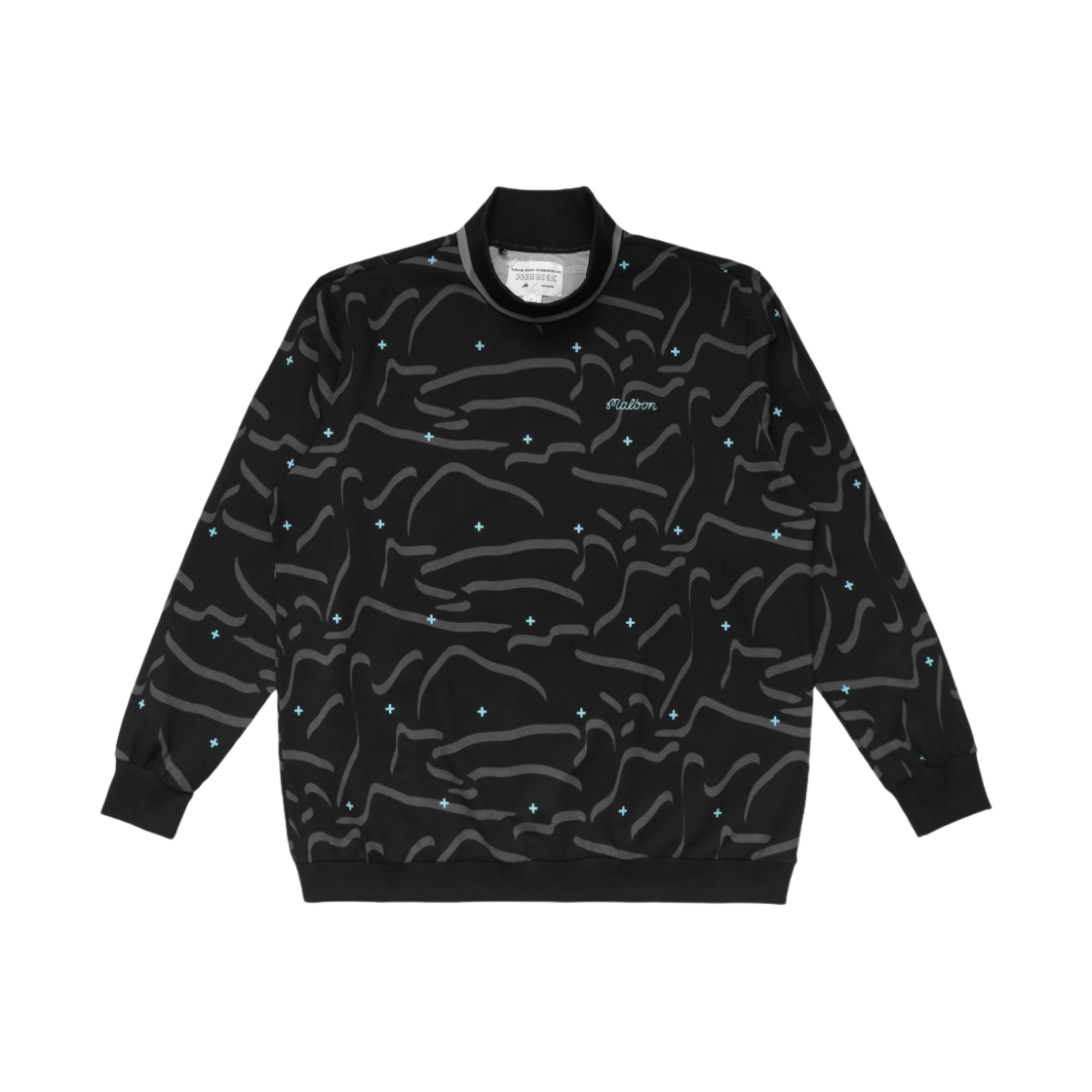 말본 골프 x 아디다스 ADX 롱슬리브 폴로 셔츠 블랙(Malbon Golf x Adidas ADX Long Sleeve Polo Shirt Black)