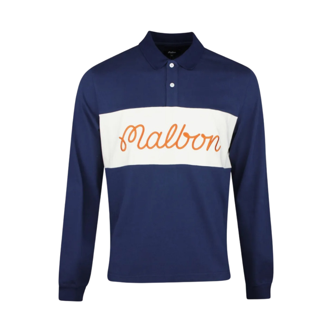 말본 골프 머레이 롱 슬리브 폴로 셔츠 네이비(Malbon Golf Murray Long Sleeve Polo Shirt Navy)