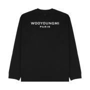 Wooyoungmi Back Logo Long Sleeve T-Shirt Black - 24SS
