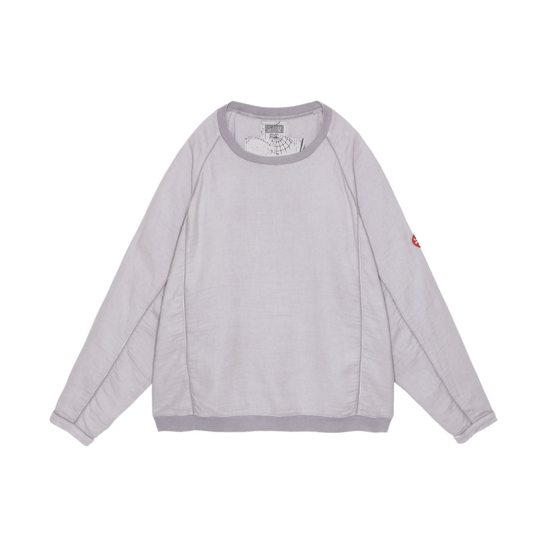 - Cav Empt Overdye Raglan Gauze Long Sleeve T-Shirt Grey - 25SS