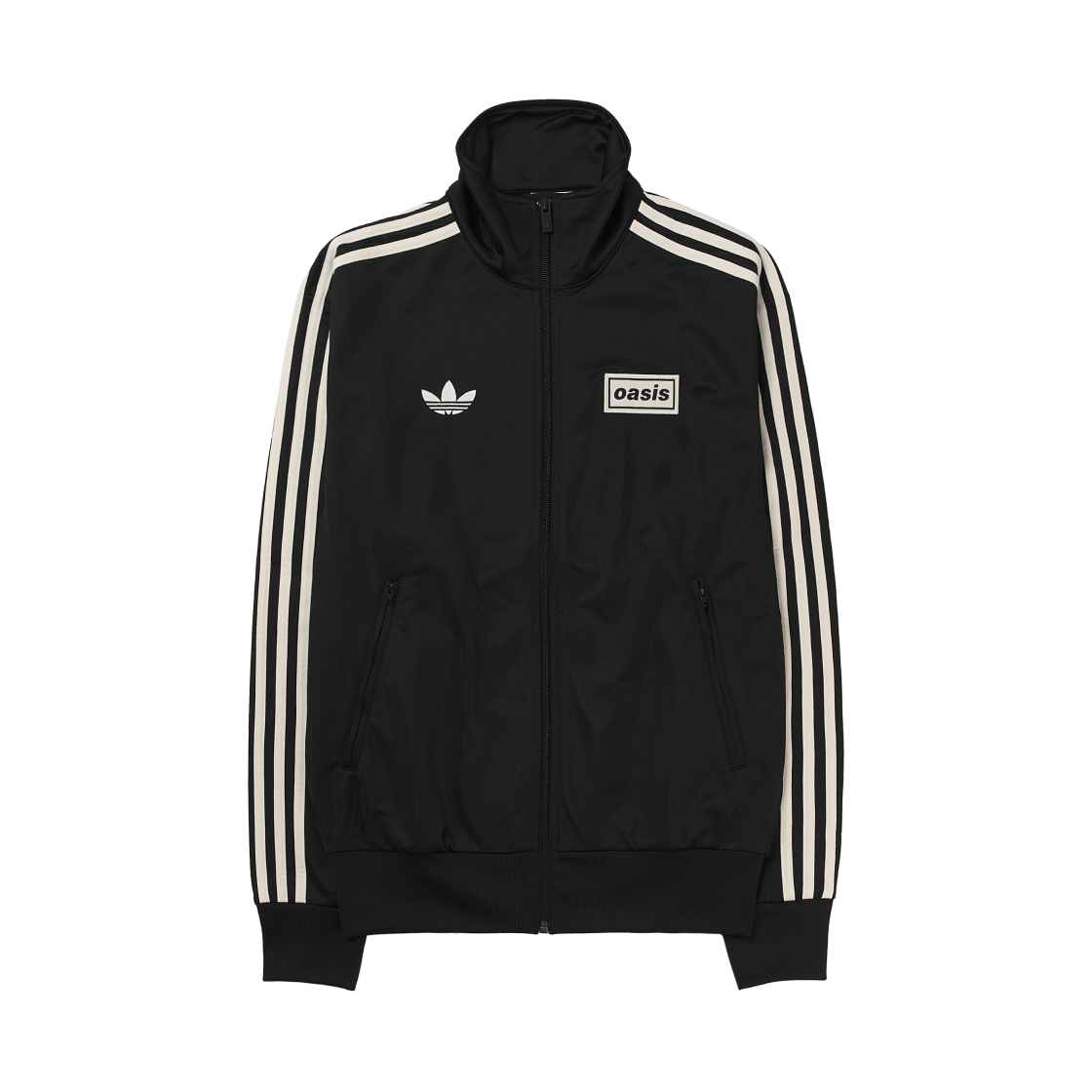 아디다스 x 오아시스 투어 파이어버드 트랙 탑 블랙 - US 사이즈(Adidas x Oasis Tour Firebird Track Top Black - US Sizing)