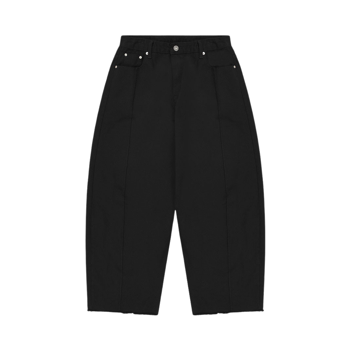 오와이 로우 헴 스티치드 와이드 볼륨 팬츠 블랙 | OY | KREAM