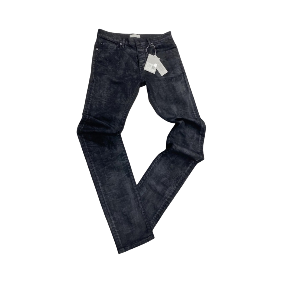 언더마이카 스티키 더티 페인트 코팅 슬림핏 블랙 진 브리스톨 블랙 - 23SS(Undermycar Sticky Dirty Paint Coating Slim Fit Black Jeans Bristol Black - 23SS)