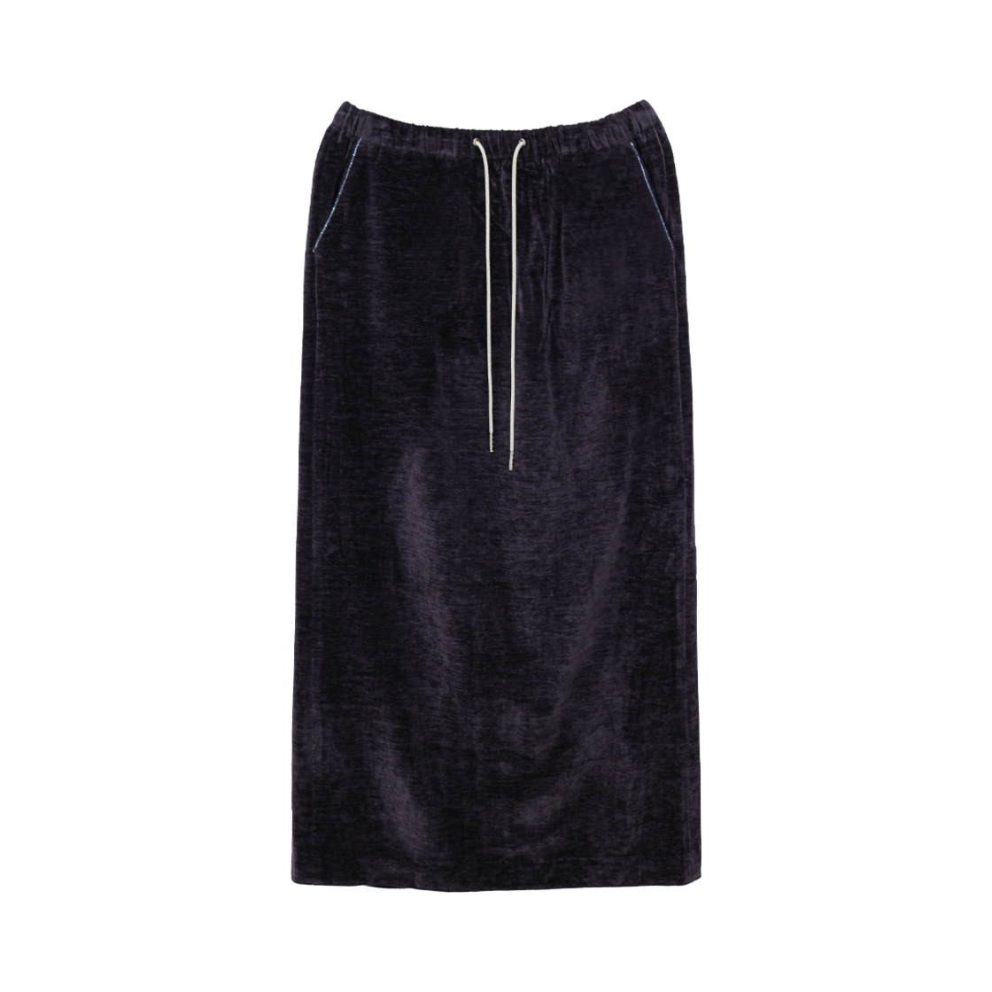 나비버스 벨벳 맥시 스커트 네이비(NAVIVERSE Velvet Maxi Skirt Navy)