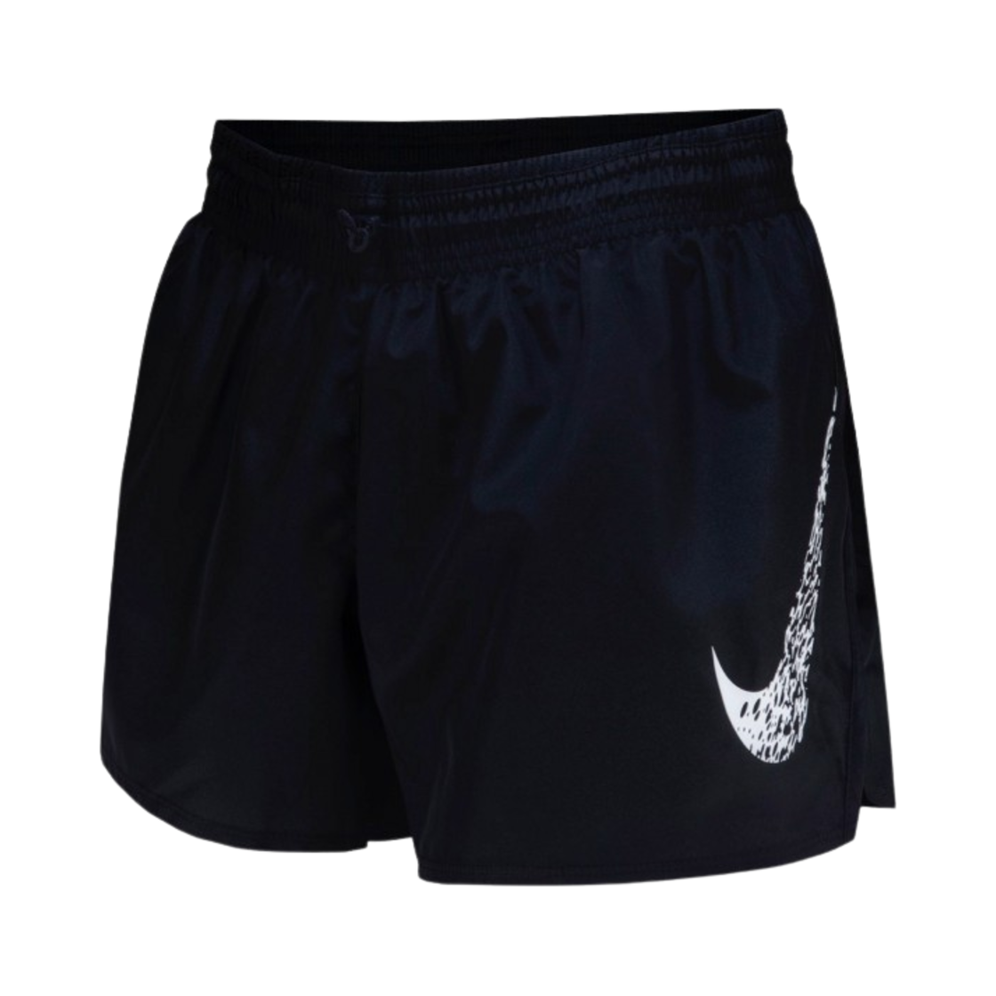 (W) 나이키 드라이핏 스우시 런 미드 라이즈 브리프 라인드 러닝 쇼츠 블랙 - 아시아