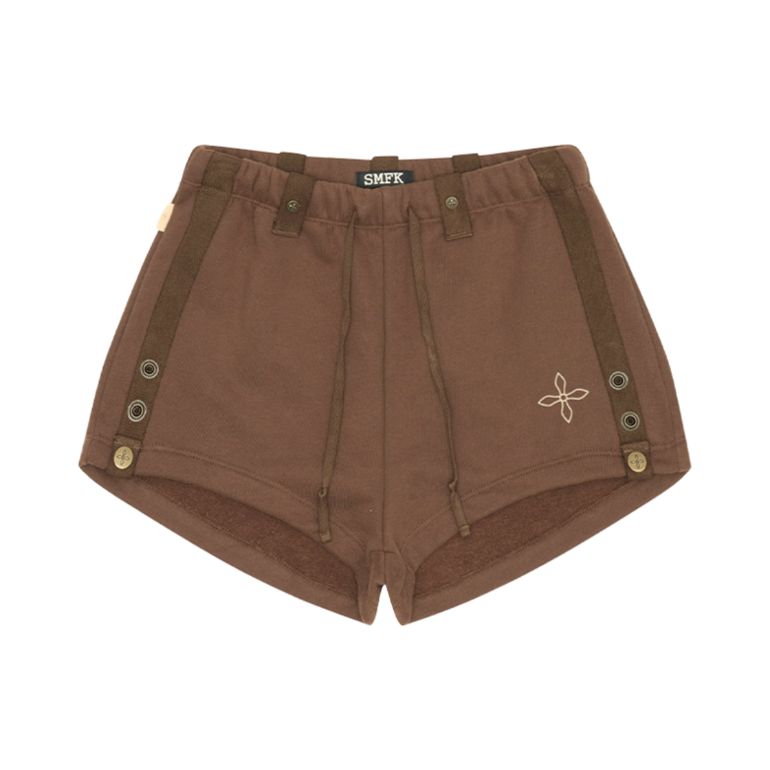 (W) 에스엠에프케이 와일드월드 어드벤처 캠핑 쇼츠 브라운((W) SMFK Wildworld Adventure Camping Shorts Brown)