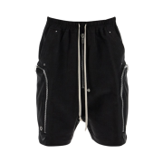 Rick Owens Bauhaus Bela Drawstring Cargo Shorts Black