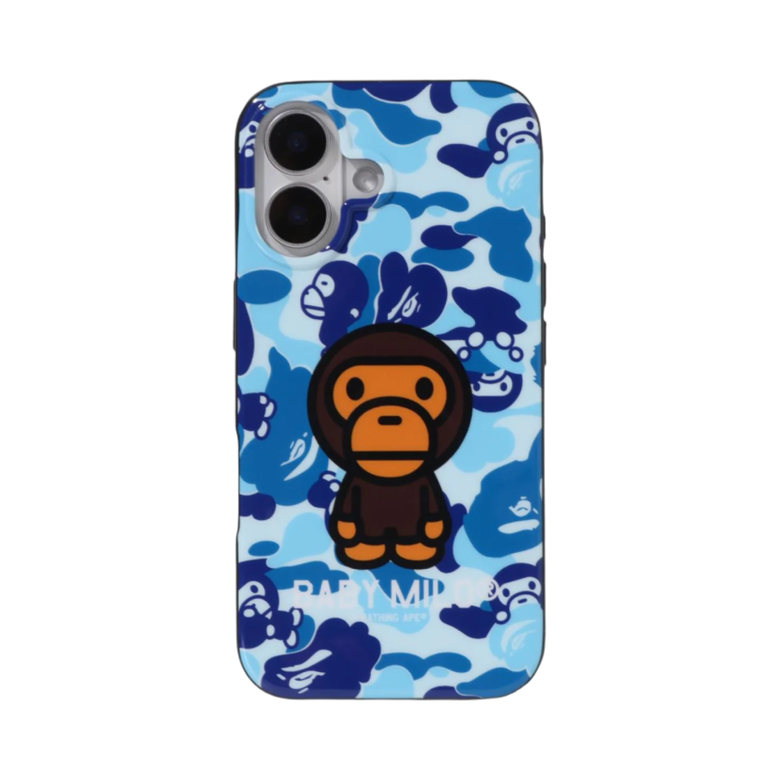 0ZXECM002821O BAPE ABC Milo Camo iPhone 16 Case Blue
