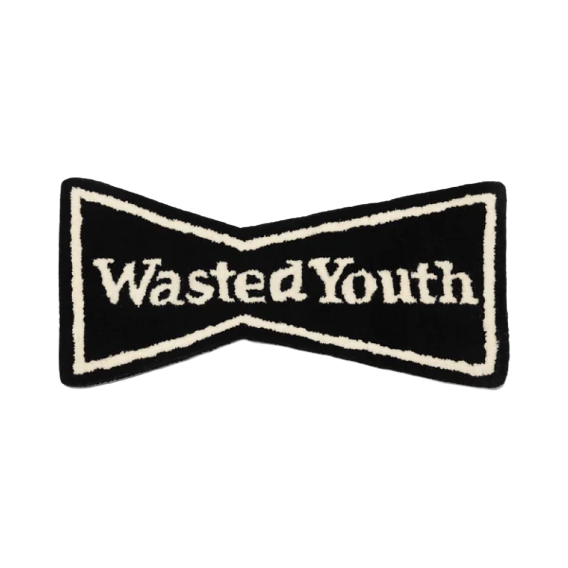 베르디 웨이스티드 유스 리본 러그 블랙(Verdy Wasted Youth Ribbon Rug Black)