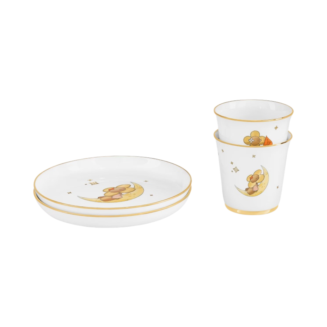 루이비통 비비엔 문 플레이트 앤 컵 세트 화이트(Louis Vuitton Vivienne Moon Plate and Cup Set White)