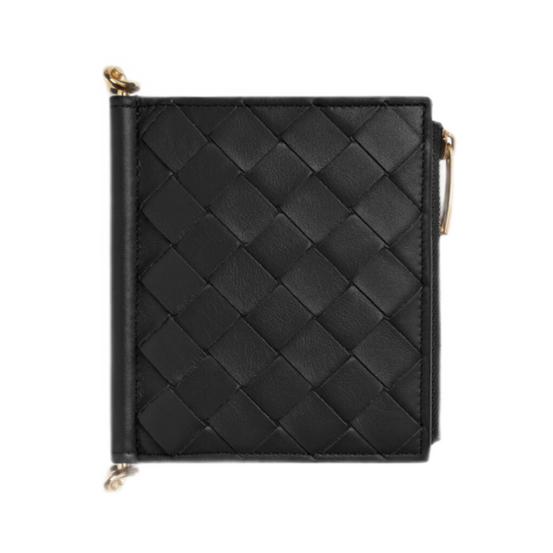 788055V4R411019 Bottega Veneta SolstIce Small Bi-Fold Wallet Black - 대표 이미지 #1