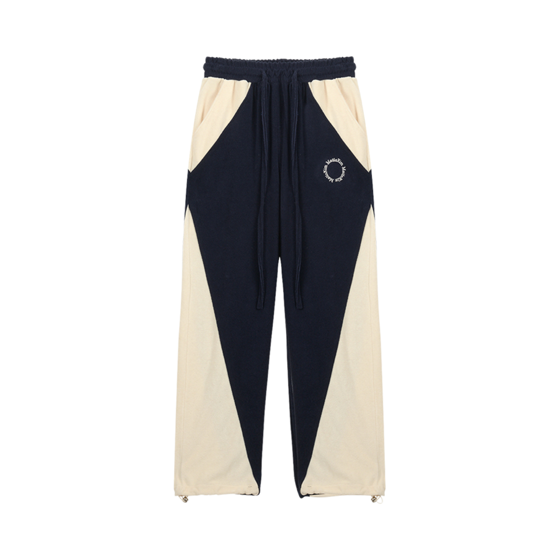 (W) 마뗑킴 컬러 블록 테리 조거 팬츠 네이비((W) Matin Kim Color Block Terry Jogger Pants Navy) - 1