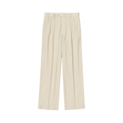 Auralee Super Fine Tropical Wool Slacks Ivory Beige
